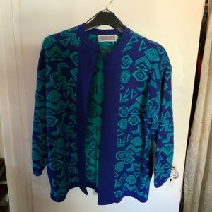 VINTAGE EXCEL Geometric Patterned Jacket